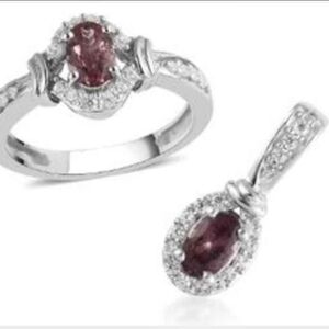 Elegant Silver and Purple Jewelry Set